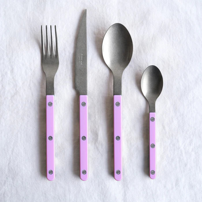 Vintage Bistrot 4 Piece Cutlery Set, Pink