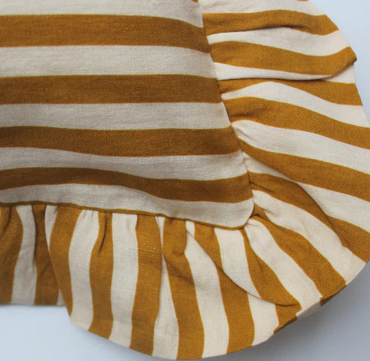 Ochre Candy Stripe Cushion