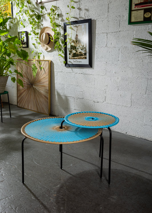 Bellavista Coffee Table Set - Light Blue/Beige