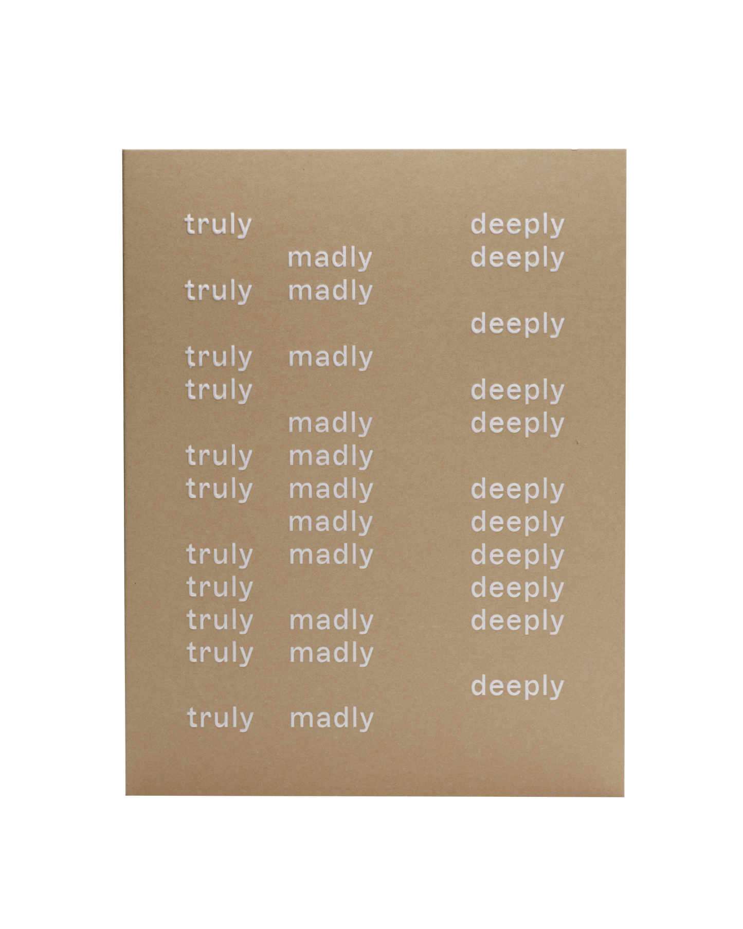 Truly Madly Deeply, Gift Card