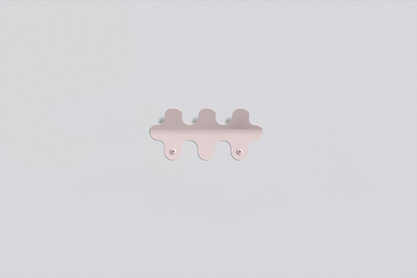 3 Hook Wiggle Wall Hanger - Matt Pink Sand