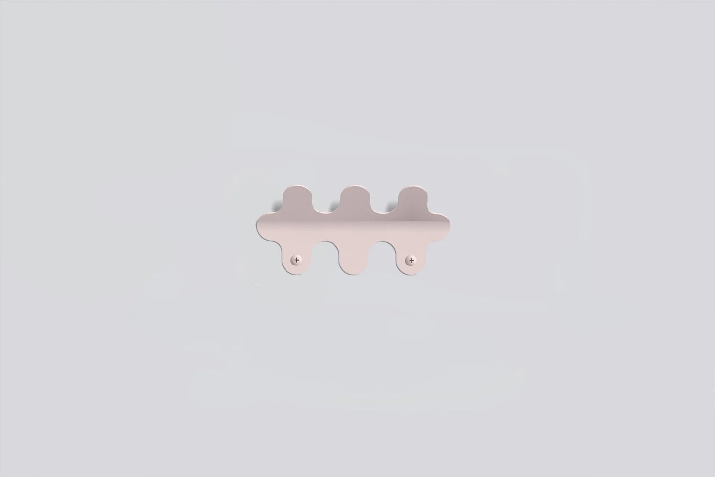 3 Hook Wiggle Wall Hanger - Matt Pink Sand