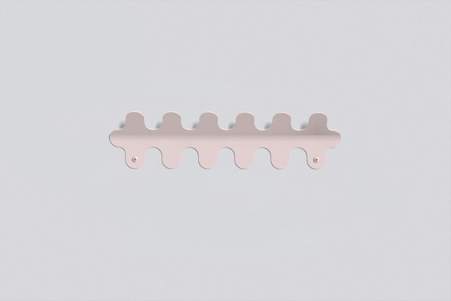 6 Hook Wiggle Wall Hanger - Matt Pink Sand