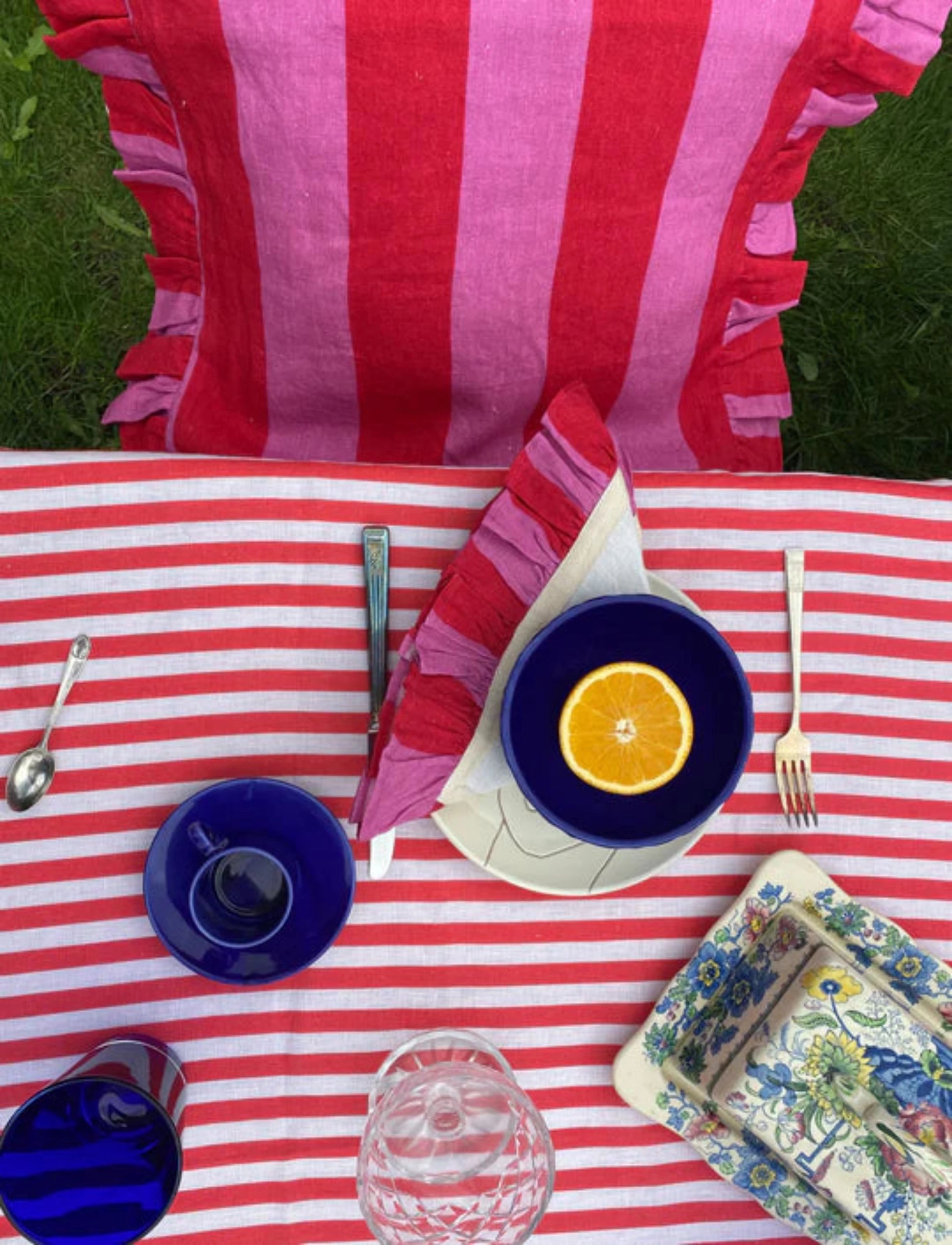 Amuse La Bouche Linen Stripe Cushion