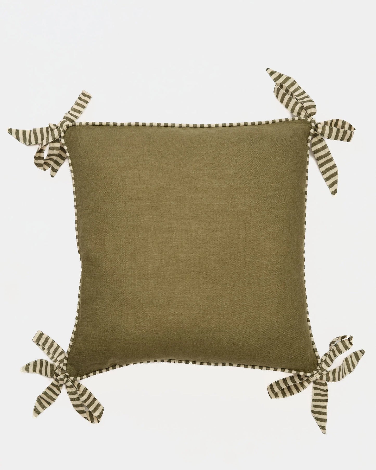 Amuse La Bouche Olive Ribbon Cushion