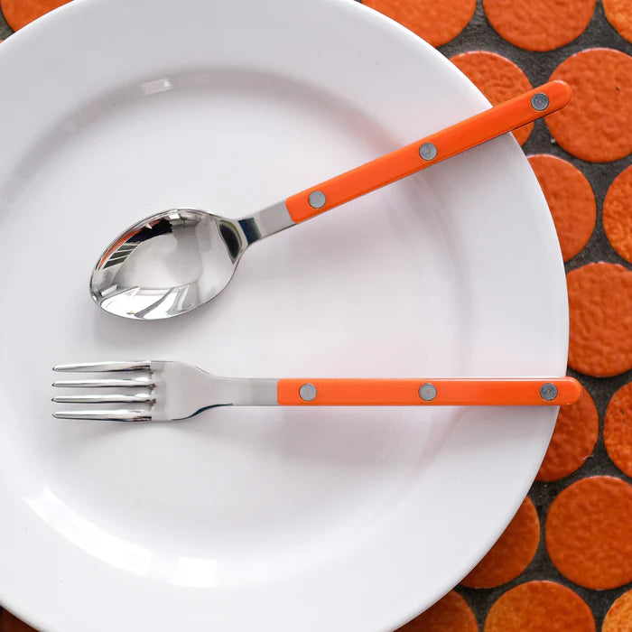 Shiny Bistrot 4 Piece Cutlery Set, Orange