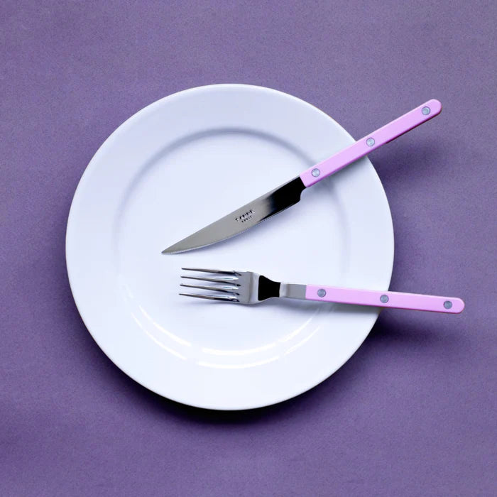 Shiny Bistrot 4 Piece Cutlery Set, Pink