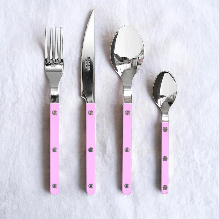 Sabre Paris Shiny Bistrot 4-piece cutlery set in pink