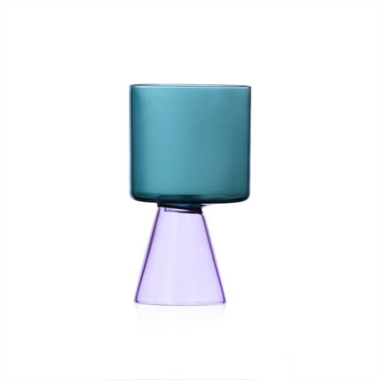 Travasi glass pink-petrol blue