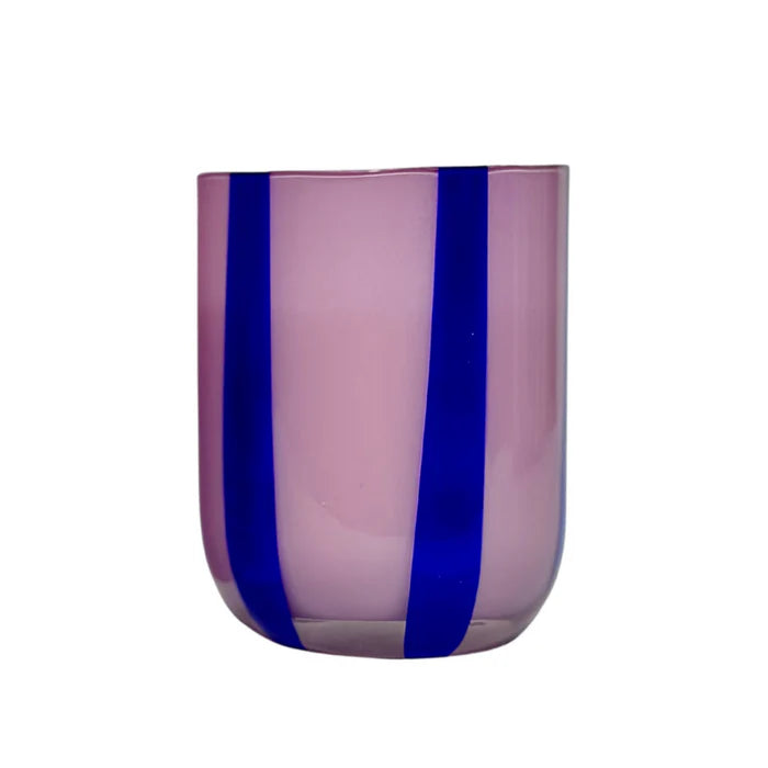 Atina Glassware Lilac & Navy