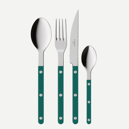 Sabre Paris Shiny Bistrot 4-piece cutlery set in aquamarine