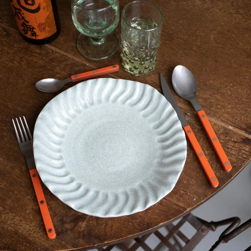 Sabre Paris Vintage Bistrot 4-piece cutlery set in orange, flat lay
