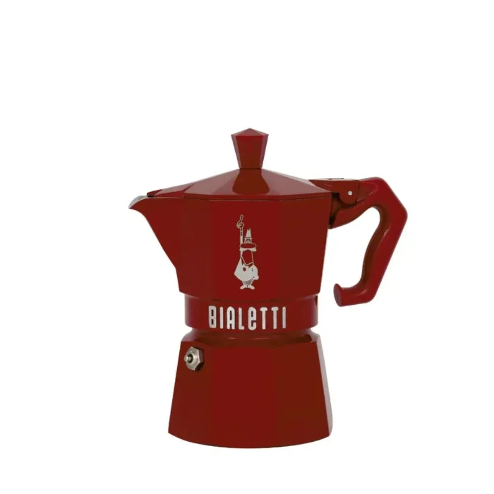 Bialetti Moka Express 3 cup stovetop coffee maker in red