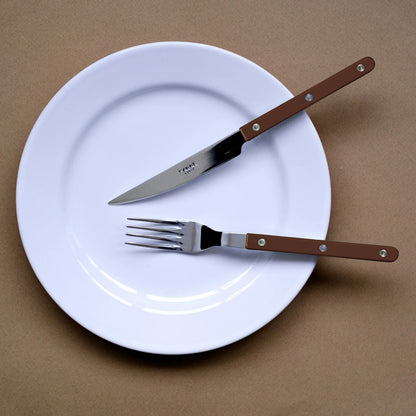 Shiny Bistrot 4 Piece Cutlery Set, Chocolate