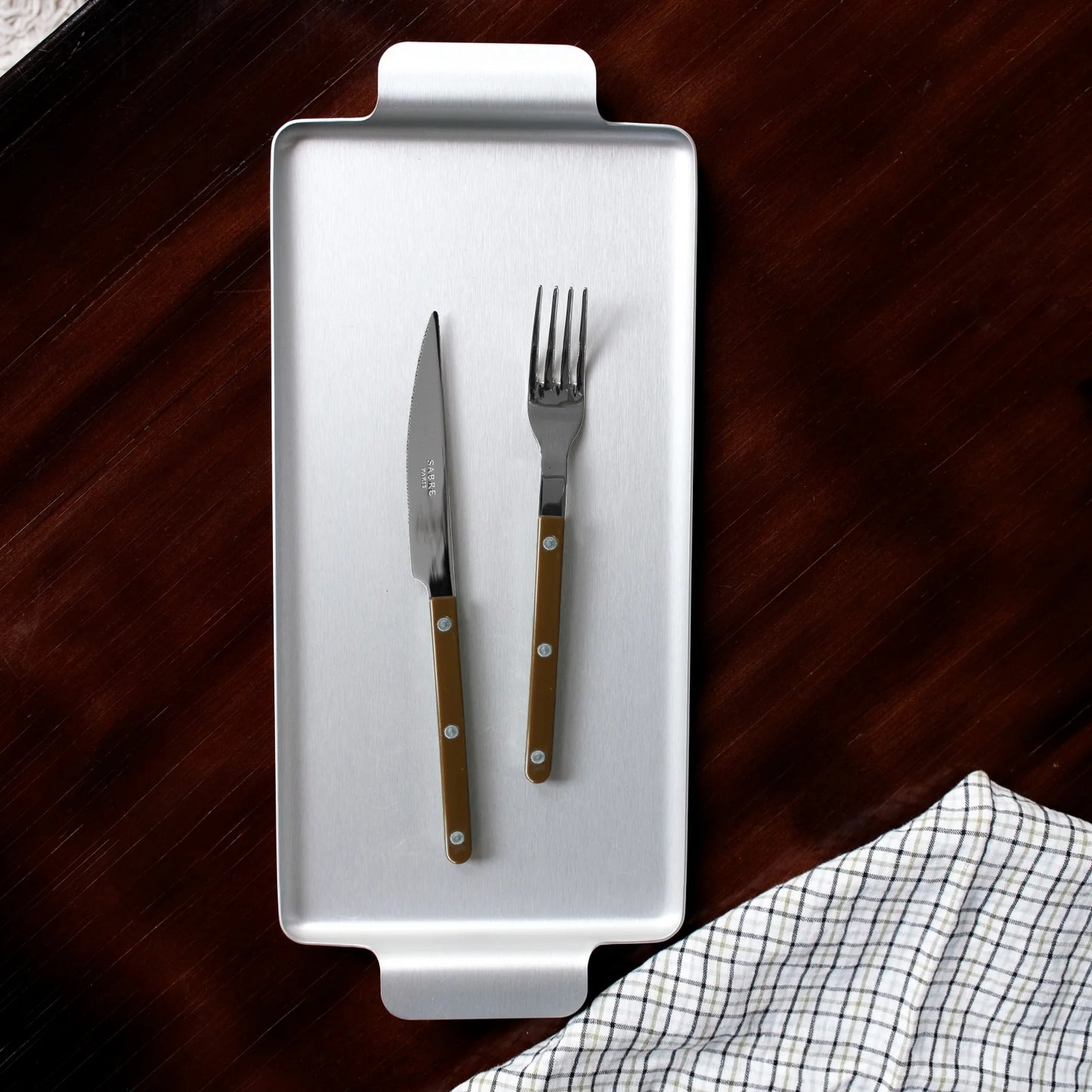 Shiny Bistrot 4 Piece Cutlery Set, Chocolate