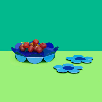 Flower Serving Stand M – Blue