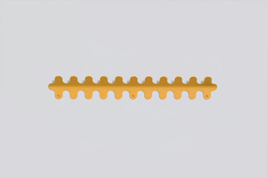 11 Hook Wiggle Wall Hanger - Matt Mustard Yellow