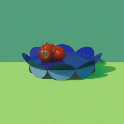 Flower Serving Stand M – Blue